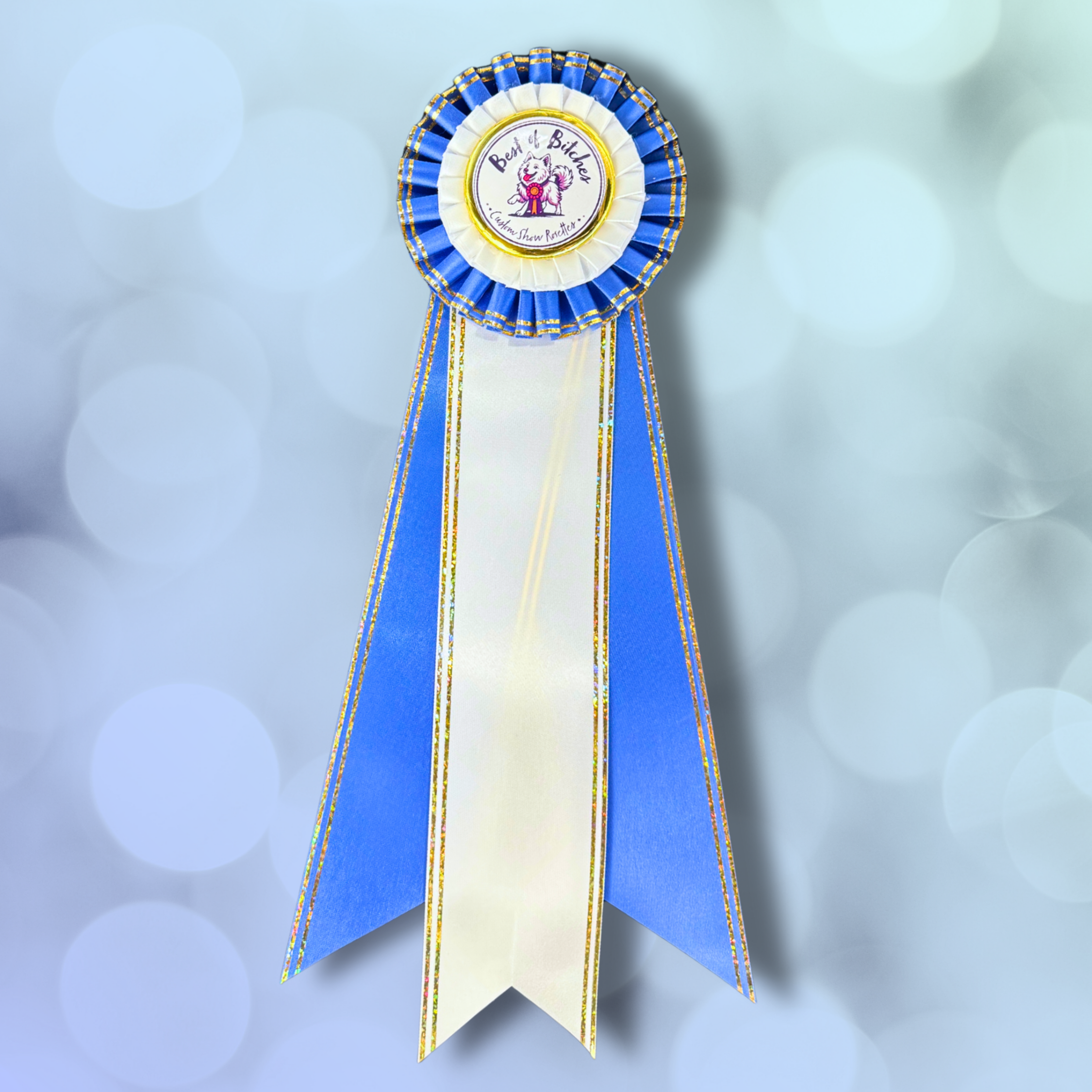 "Bling My Flat"- 4" Rosette Head with 3-12" streamers