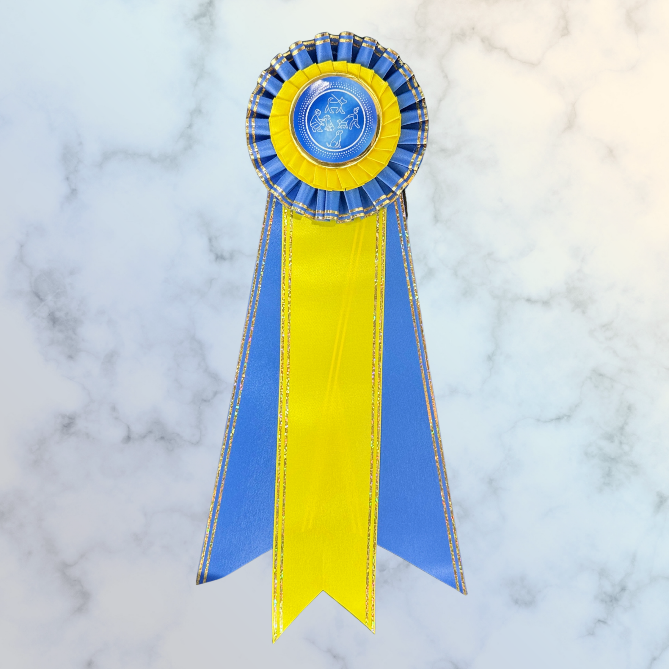 "Bling My Flat"- 4" Rosette Head with 3-12" streamers