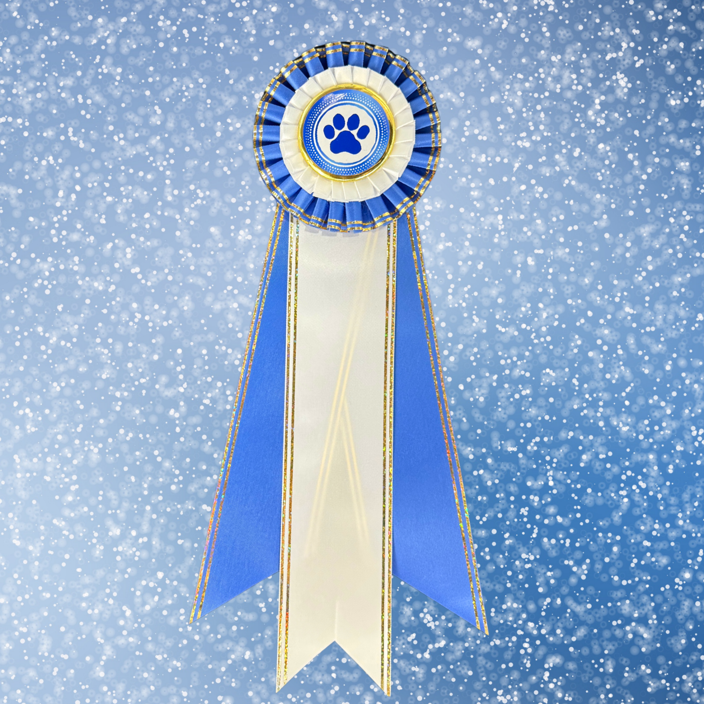 "Bling My Flat"- 4" Rosette Head with 3-12" streamers