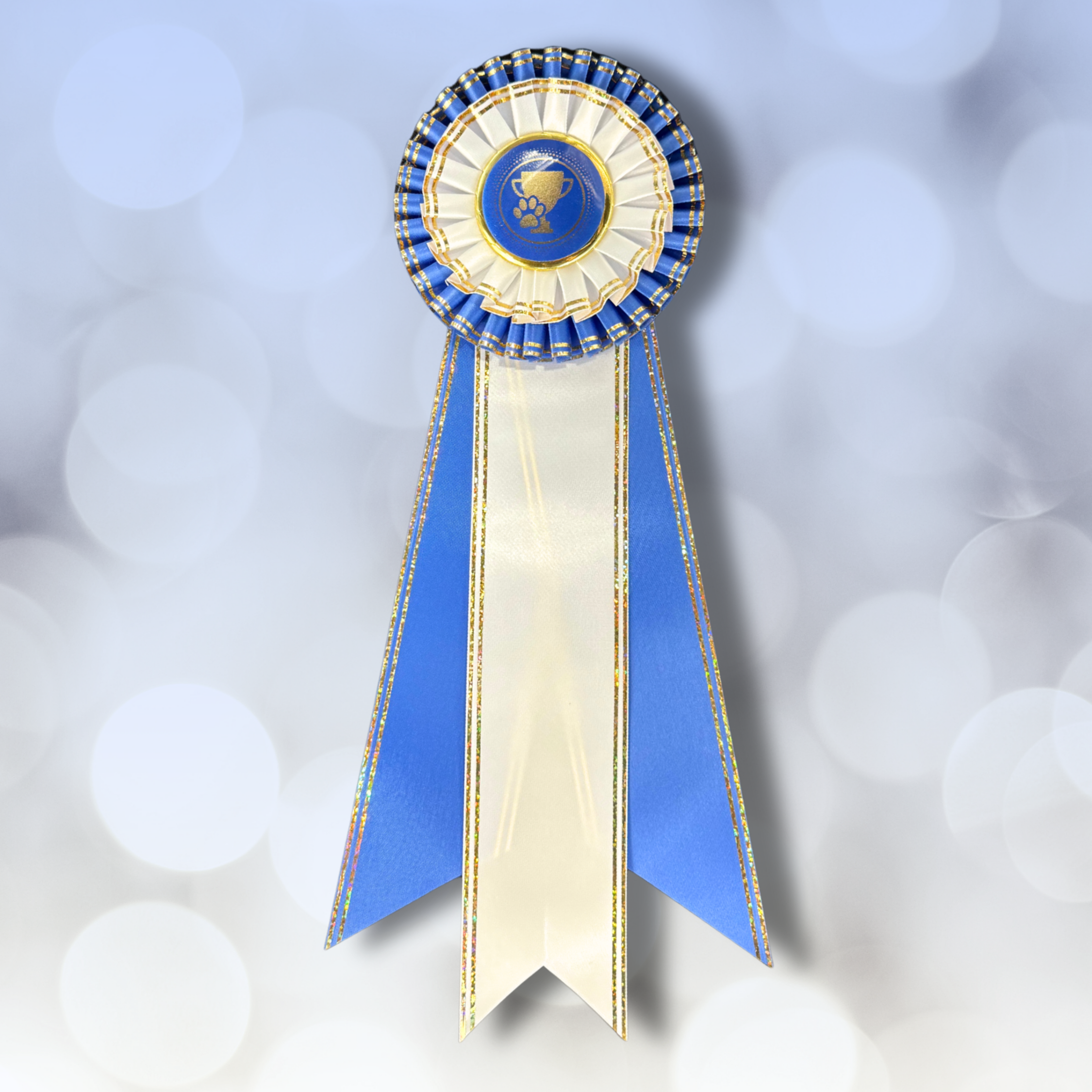 "Bling My Flat" Deluxe 5" Custom Rosette – Celebrate Your Dog Winning!