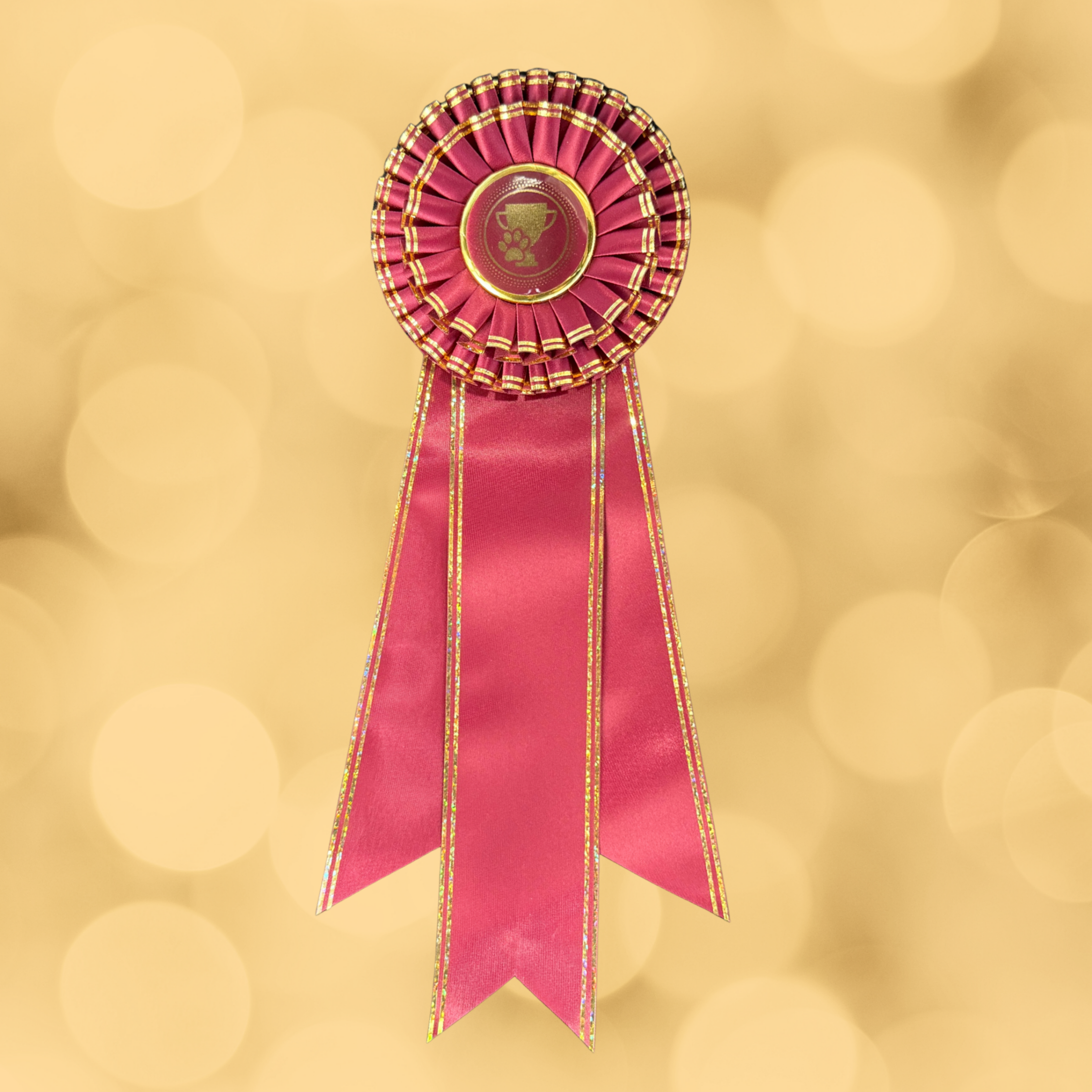 "Bling My Flat" Deluxe 5" Custom Rosette – Celebrate Your Dog Winning!