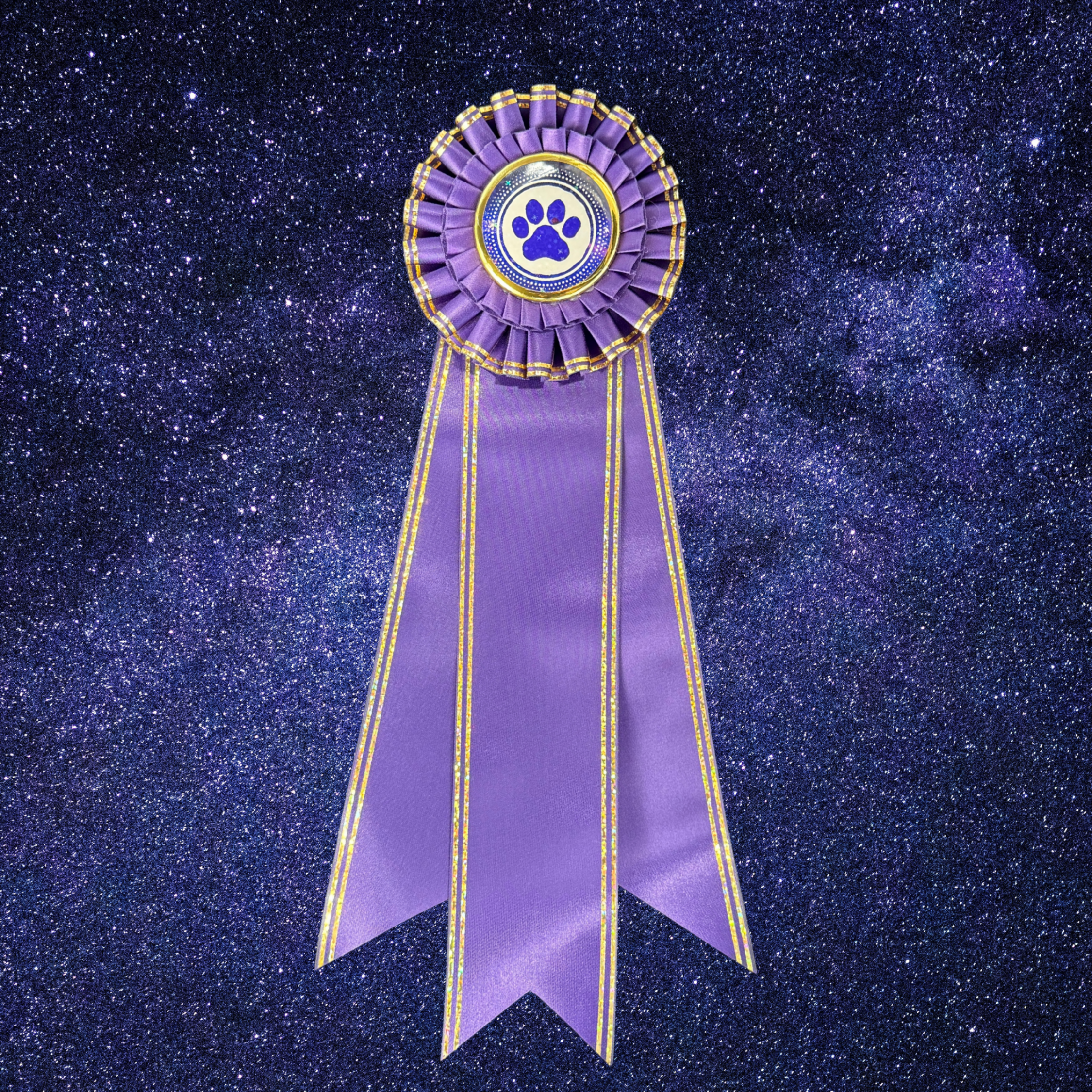 "Bling My Flat"- 4" Rosette Head with 3-12" streamers