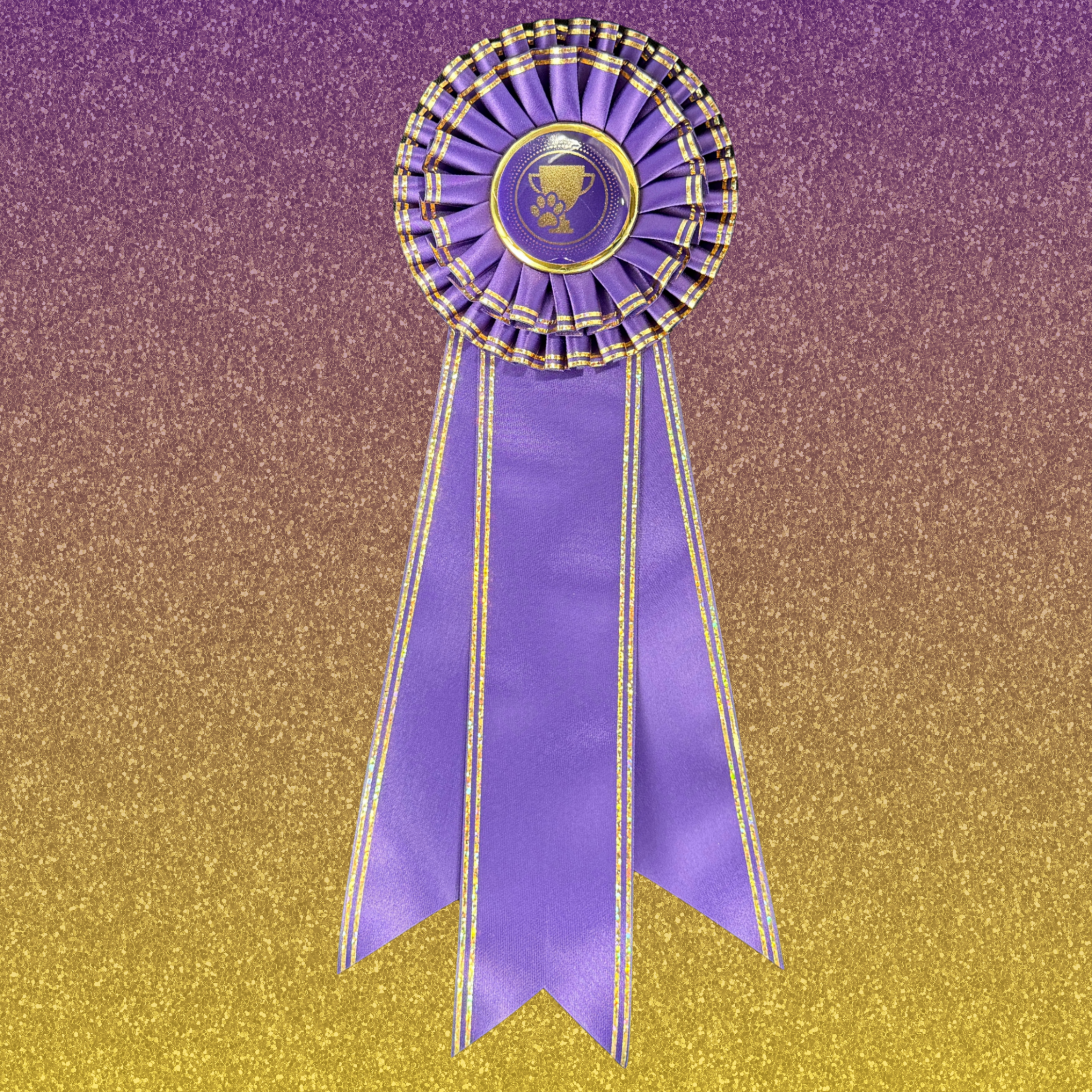 "Bling My Flat" Deluxe 5" Custom Rosette – Celebrate Your Dog Winning!