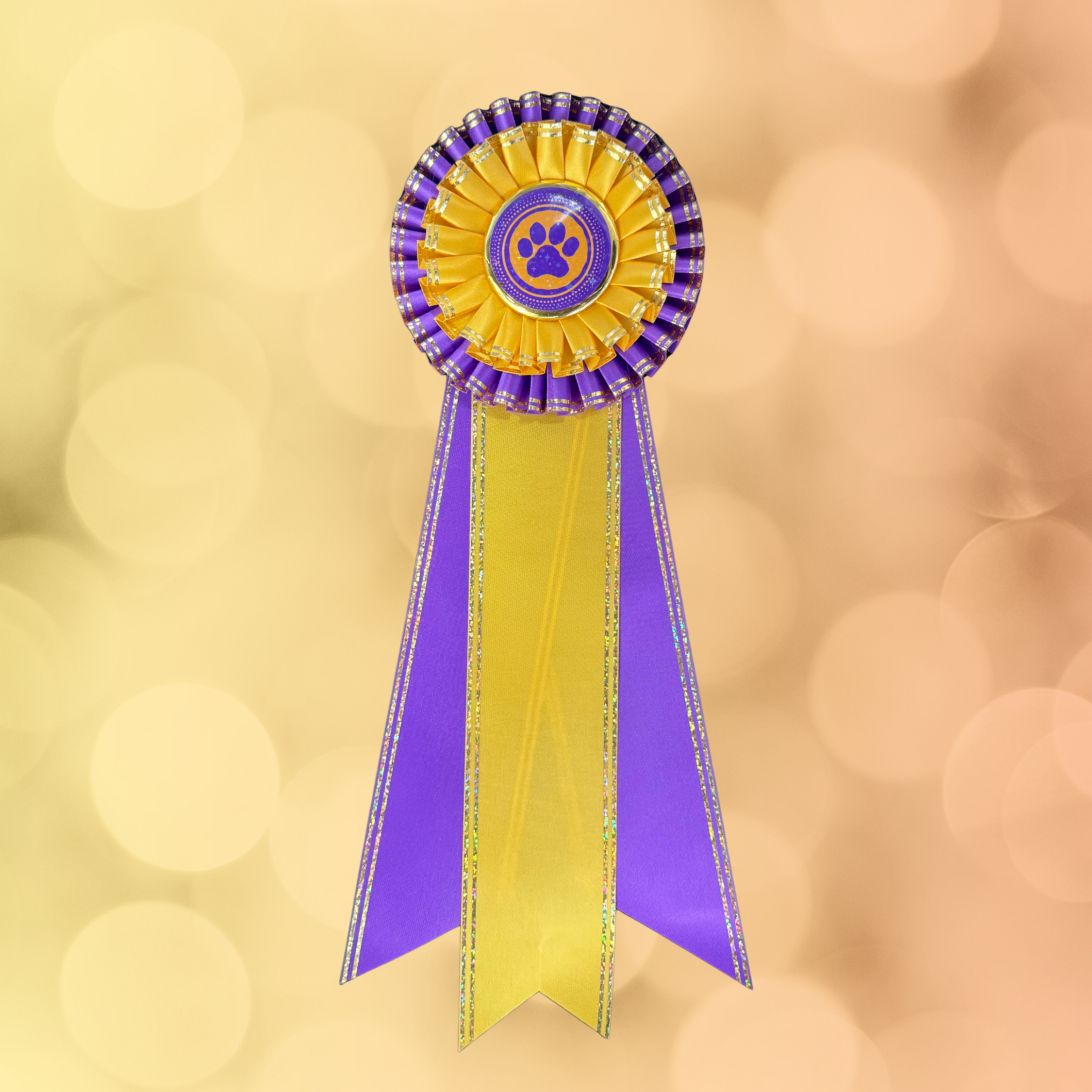 "Bling My Flat" Deluxe 5" Custom Rosette – Celebrate Your Dog Winning!