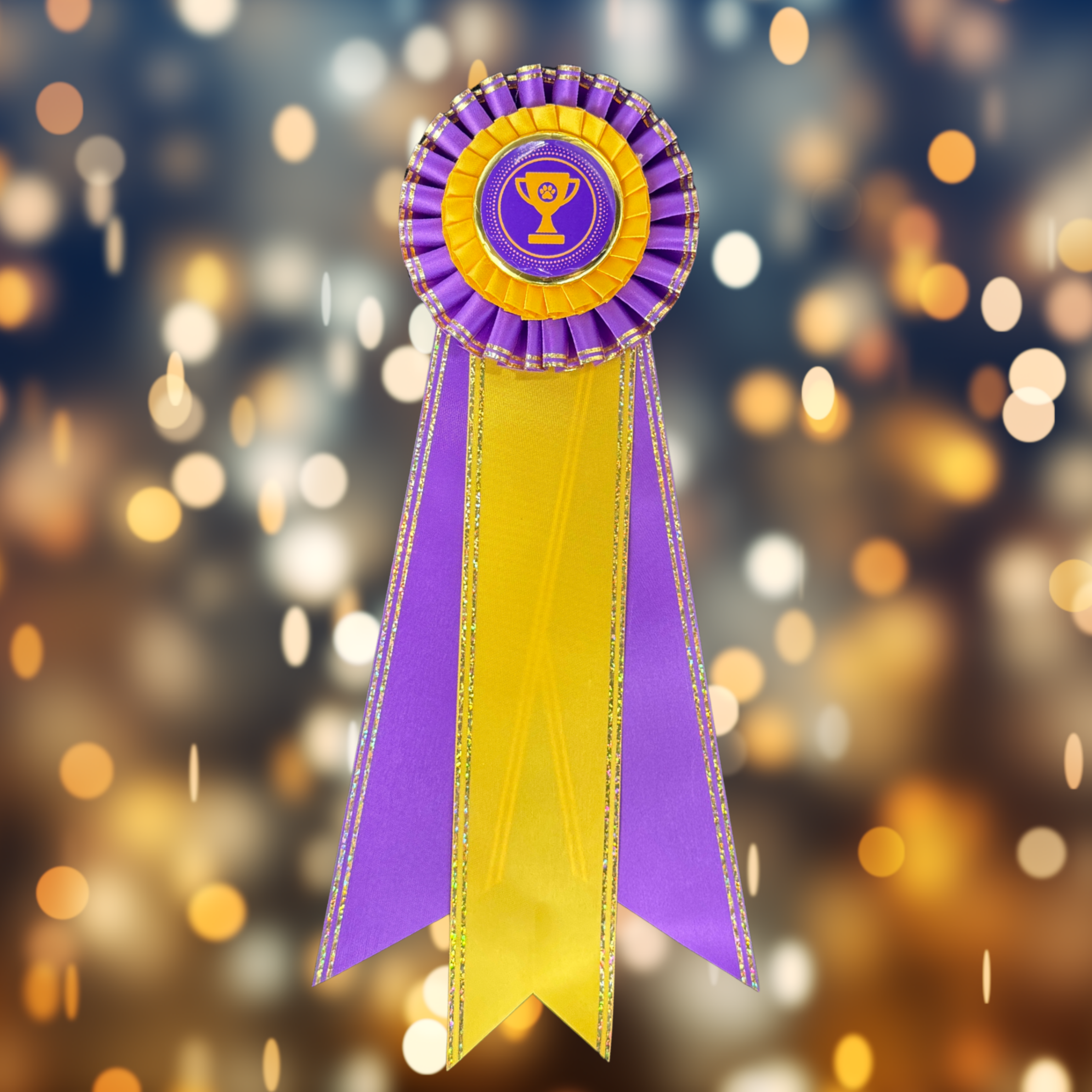 "Bling My Flat"- 4" Rosette Head with 3-12" streamers