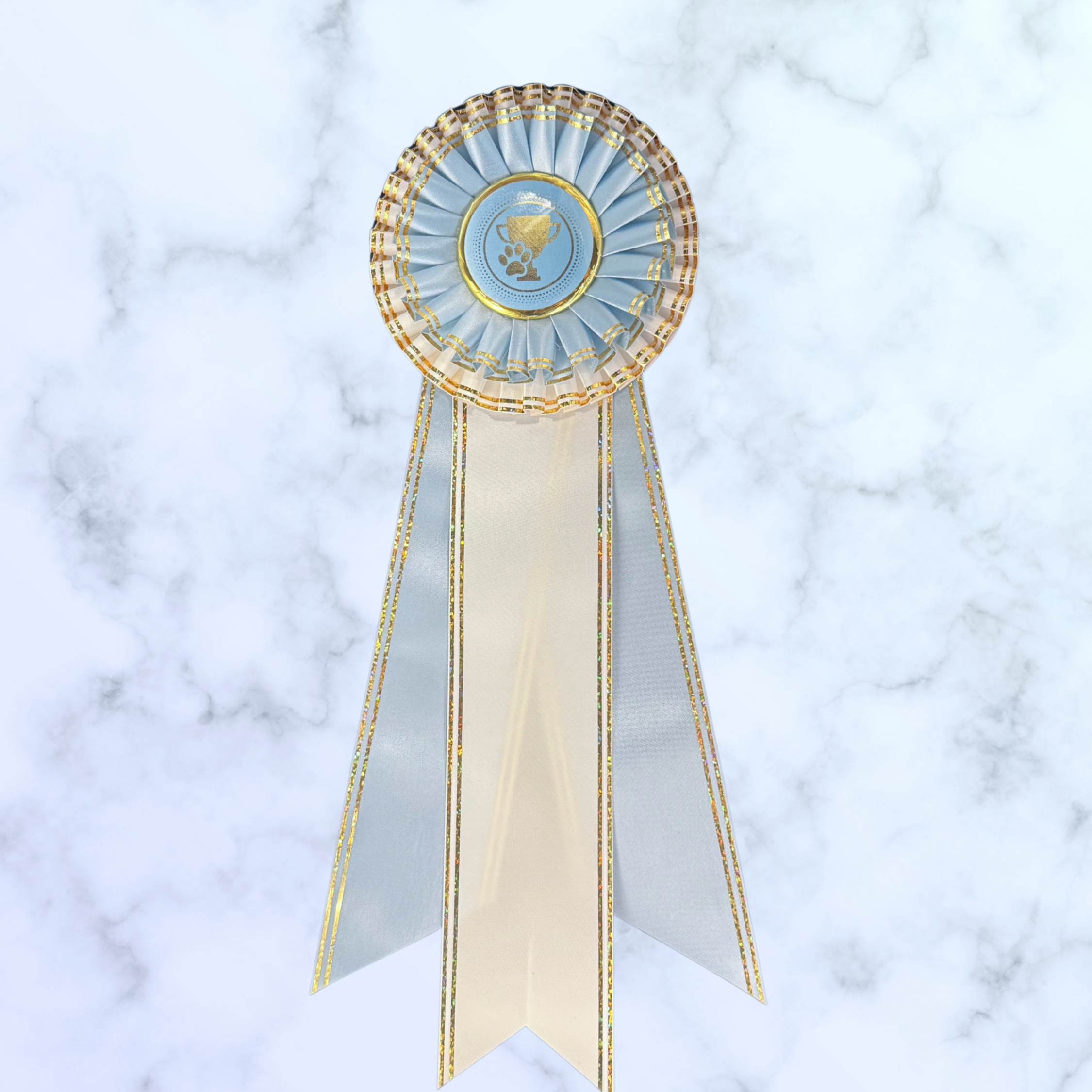 "Bling My Flat" Deluxe 5" Custom Rosette – Celebrate Your Dog Winning!