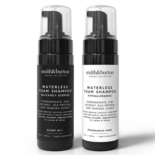 Waterless Foam Shampoo- Delicately Scented or Hypoallergenic